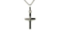 Anh&auml;nger 14 Karat Weissgold Kreuz