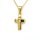 Anh&auml;nger 14 Karat Gelbgold glatt Kreuz