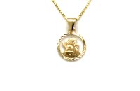 Anh&auml;nger 14 Karat Gelbgold Schutzengel