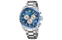 Candino Armbanduhr mit Edelstahl- und Lederband Chronograph
