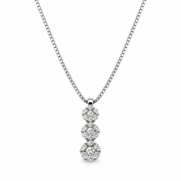 Halsschmuck 18 Karat Weissgold mit Brillanten