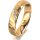 Ring 14 Karat Gelbgold 4.5 mm diamantmatt 4 Brillanten G vs 0,025ct