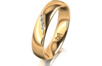 Ring 18 Karat Gelbgold 4.5 mm poliert 4 Brillanten G vs...