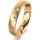 Ring 18 Karat Gelbgold 4.5 mm sandmatt 5 Brillanten G vs Gesamt 0,045ct