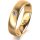Ring 18 Karat Gelbgold 5.0 mm längsmatt 1 Brillant G vs 0,050ct