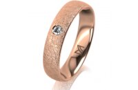 Ring 18 Karat Rotgold 4.5 mm kreismatt 1 Brillant G vs...