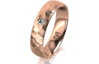 Ring 14 Karat Rotgold 5.0 mm diamantmatt 1 Brillant G vs...