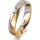 Ring 14 Karat Gelb-/Weissgold 4.5 mm längsmatt 1 Brillant G vs 0,025ct