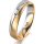 Ring 14 Karat Gelb-/Weissgold 4.5 mm sandmatt 1 Brillant G vs 0,025ct