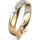 Ring 18 Karat Gelb-/Weissgold 4.5 mm poliert 1 Brillant G vs 0,025ct