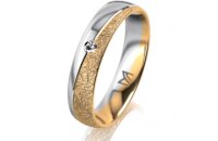 Ring 18 Karat Gelb-/Weissgold 4.5 mm kristallmatt 1...