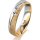 Ring 18 Karat Gelb-/Weissgold 4.5 mm kristallmatt 1 Brillant G vs 0,025ct