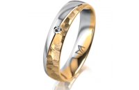 Ring 18 Karat Gelb-/Weissgold 4.5 mm diamantmatt 1...