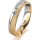 Ring 14 Karat Gelb-/Weissgold 4.5 mm kreismatt 1 Brillant G vs 0,050ct