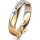 Ring 18 Karat Gelb-/Weissgold 4.5 mm poliert 1 Brillant G vs 0,050ct