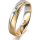 Ring 18 Karat Gelb-/Weissgold 4.5 mm sandmatt 1 Brillant G vs 0,050ct