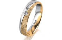 Ring 18 Karat Gelb-/Weissgold 4.5 mm kristallmatt 1...