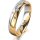 Ring 18 Karat Gelb-/Weissgold 4.5 mm poliert 3 Brillanten G vs Gesamt 0,035ct