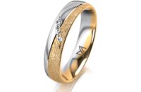 Ring 14 Karat Gelb-/Weissgold 4.5 mm kreismatt 4...