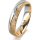 Ring 14 Karat Gelb-/Weissgold 4.5 mm kristallmatt 4 Brillanten G vs 0,025ct