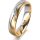 Ring 18 Karat Gelb-/Weissgold 4.5 mm längsmatt 4 Brillanten G vs 0,025ct