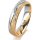 Ring 18 Karat Gelb-/Weissgold 4.5 mm kreismatt 4 Brillanten G vs 0,025ct