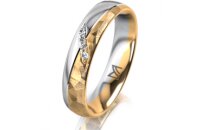 Ring 18 Karat Gelb-/Weissgold 4.5 mm diamantmatt 4...