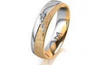 Ring 18 Karat Gelb-/Weissgold 5.0 mm kreismatt 5...