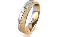 Ring 14 Karat Gelb-/Weissgold 5.0 mm kreismatt 5...
