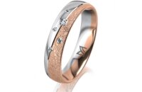 Ring 18 Karat Rot-/Weissgold 4.5 mm kreismatt 5...
