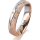Ring 18 Karat Rot-/Weissgold 4.5 mm kreismatt 5 Brillanten G vs Gesamt 0,045ct