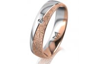 Ring 14 Karat Rot-/Weissgold 5.0 mm kristallmatt 1...