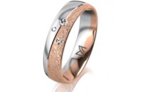 Ring 14 Karat Rot-/Weissgold 5.0 mm kreismatt 3...
