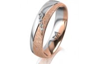 Ring 14 Karat Rot-/Weissgold 5.0 mm kreismatt 5...