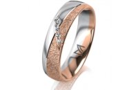 Ring 18 Karat Rot-/Weissgold 5.0 mm kristallmatt 5...