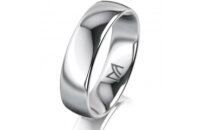 Ring 14 Karat Weissgold 5.5 mm poliert