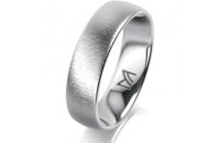 Ring 14 Karat Weissgold 5.5 mm sandmatt