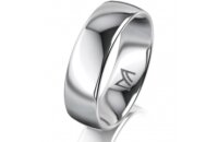 Ring 14 Karat Weissgold 6.0 mm poliert