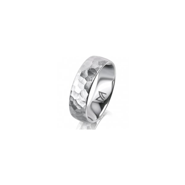 Ring 14 Karat Weissgold 6.0 mm diamantmatt