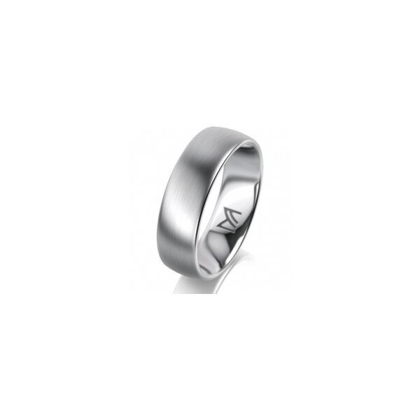 Ring 18 Karat Weissgold 6.0 mm l&auml;ngsmatt
