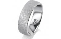 Ring 18 Karat Weissgold 6.0 mm kreismatt