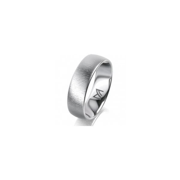 Ring 18 Karat Weissgold 6.0 mm sandmatt