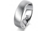 Ring 18 Karat Weissgold 6.0 mm sandmatt