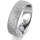 Ring 18 Karat Weissgold 6.0 mm kristallmatt