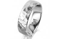 Ring 18 Karat Weissgold 6.0 mm diamantmatt