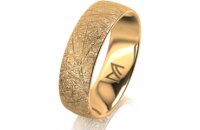 Ring 18 Karat Gelbgold 6.0 mm kristallmatt