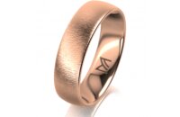 Ring 14 Karat Rotgold 5.5 mm sandmatt