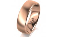Ring 14 Karat Rotgold 6.0 mm l&auml;ngsmatt