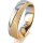 Ring 14 Karat Gelb-/Weissgold 5.5 mm kreismatt