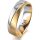 Ring 14 Karat Gelb-/Weissgold 5.5 mm sandmatt